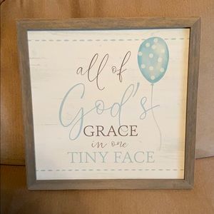 Wooden frame picture for baby room!